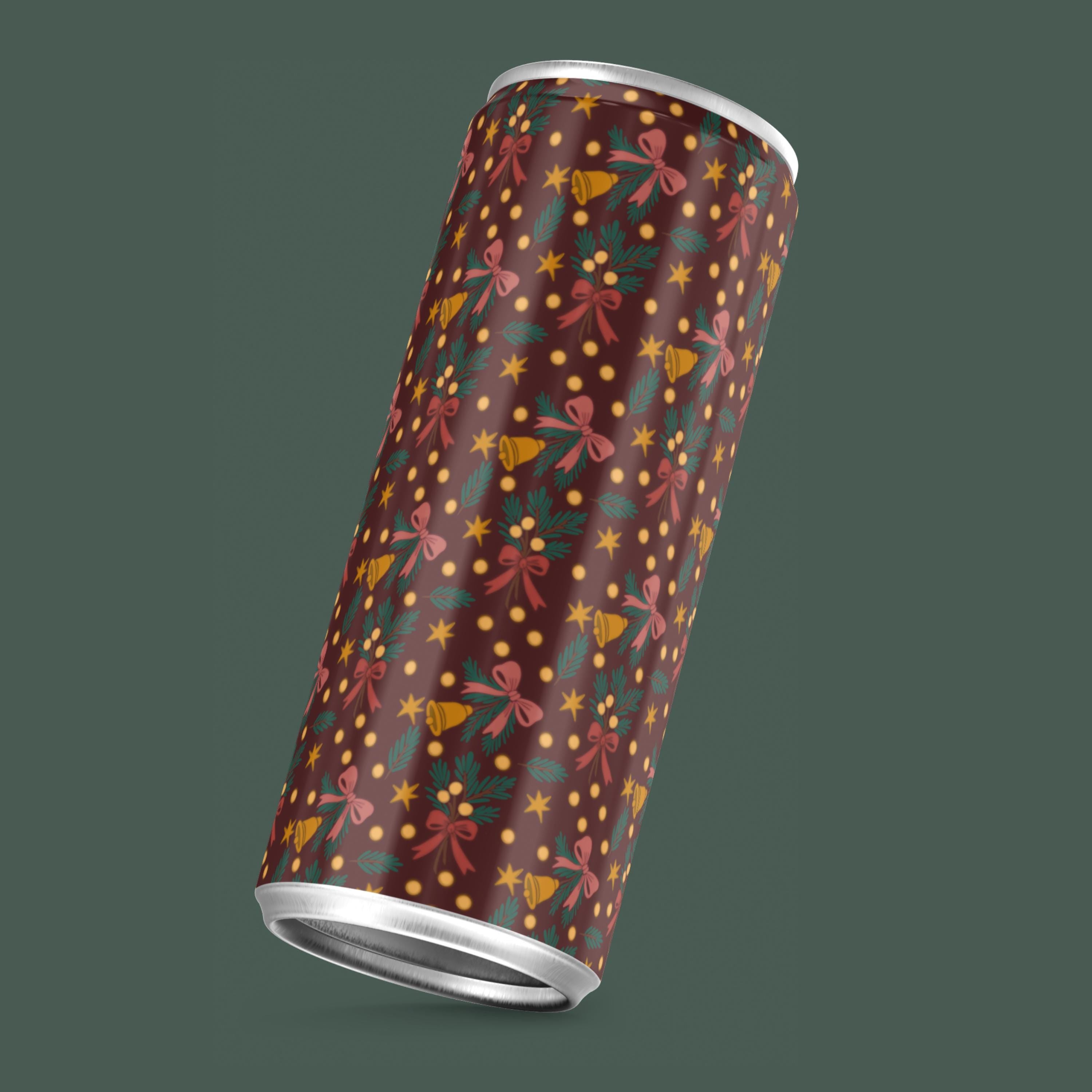 Christmas Bells and Bows Seamless Pattern: Sublimation Design (PNG)