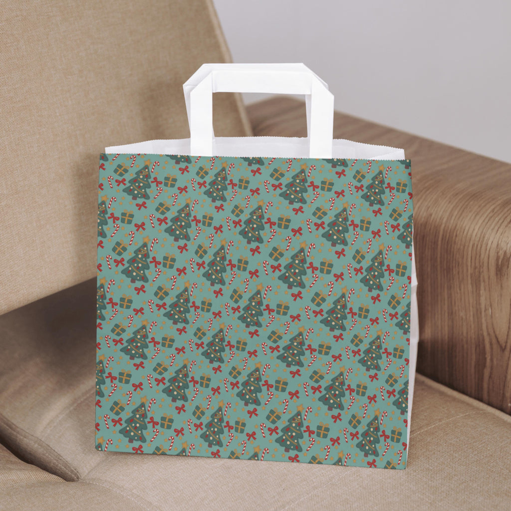 Christmas Trees and Candy Canes Seamless Pattern: Sublimation Design (PNG)