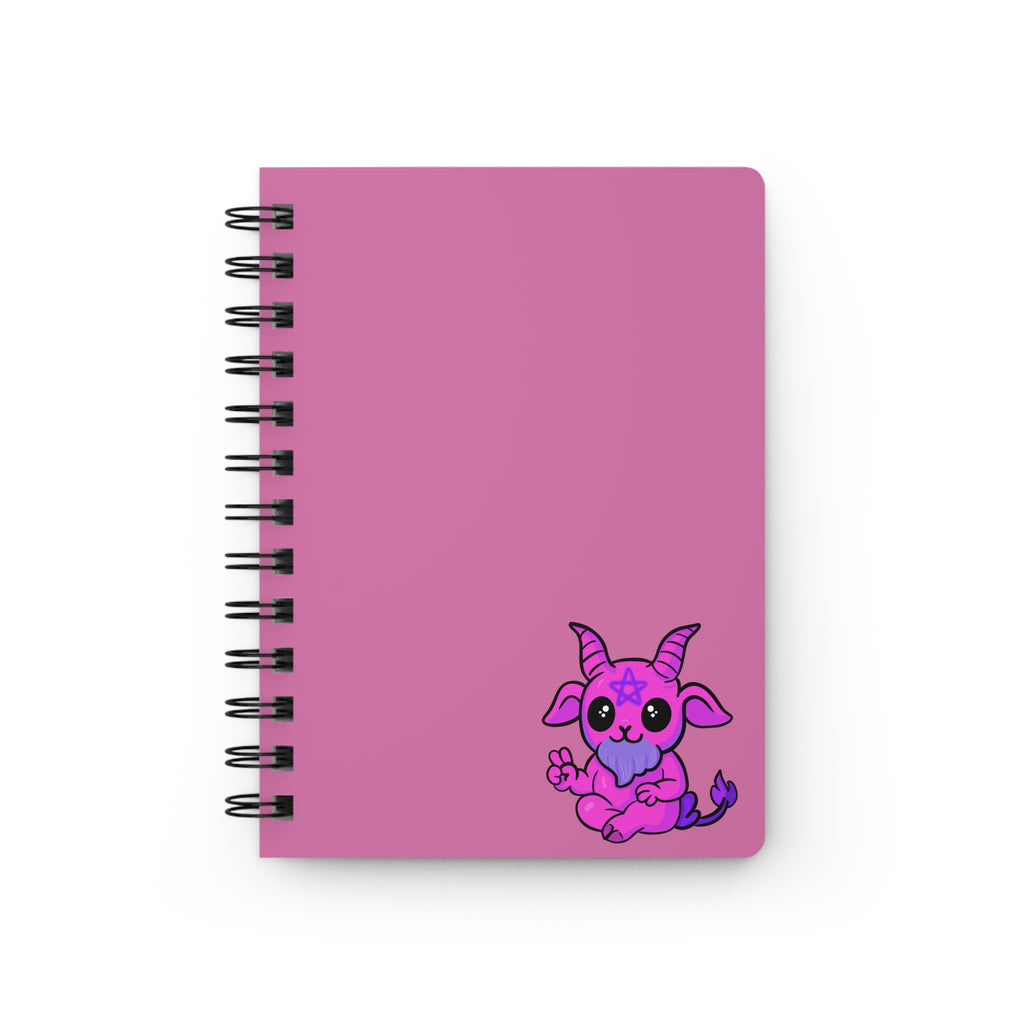 Cute Pink Demon Notebook Spiral Bound Journal for Gothic Kawaii Notes & Gifts