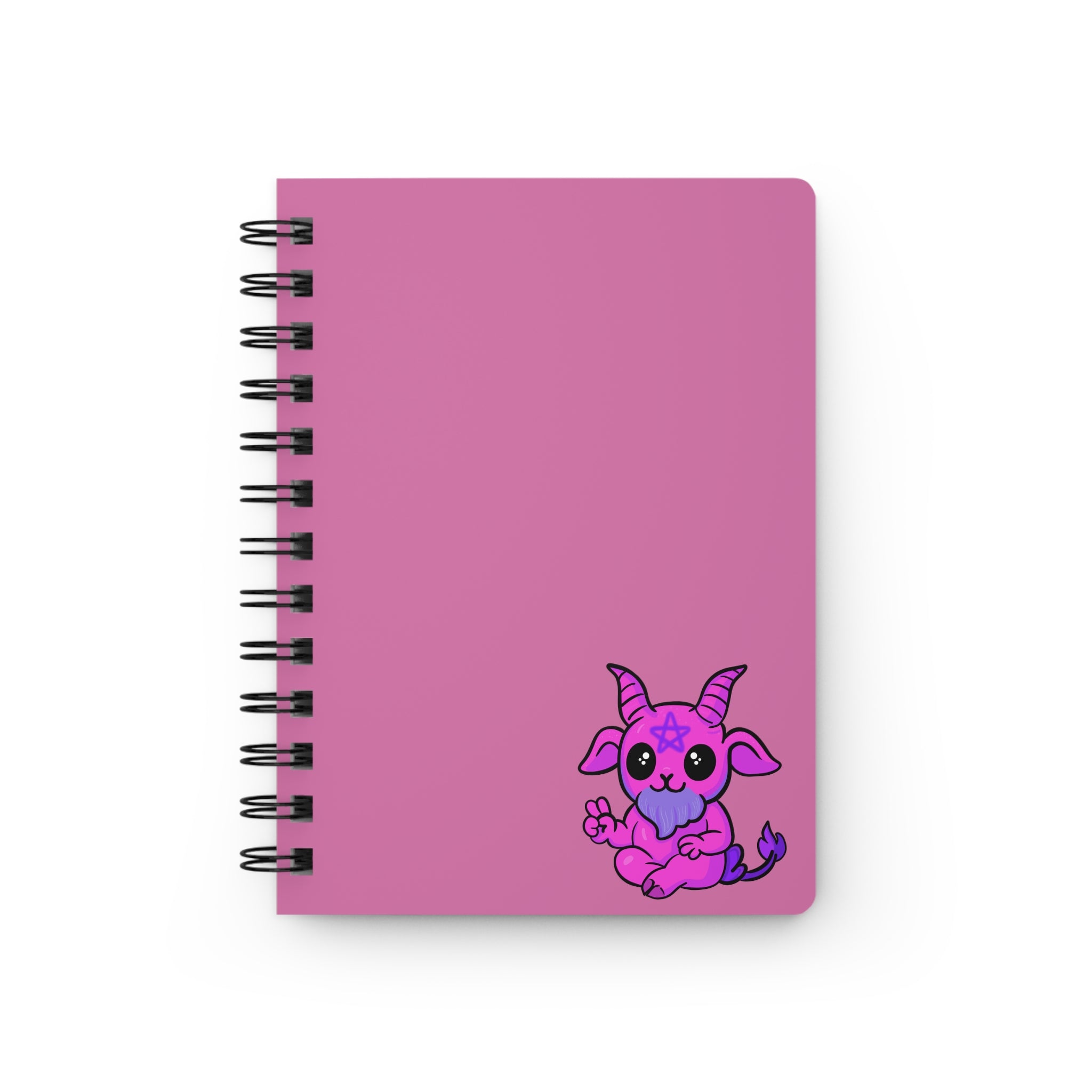 Cute Pink Demon Notebook Spiral Bound Journal for Gothic Kawaii Notes & Gifts