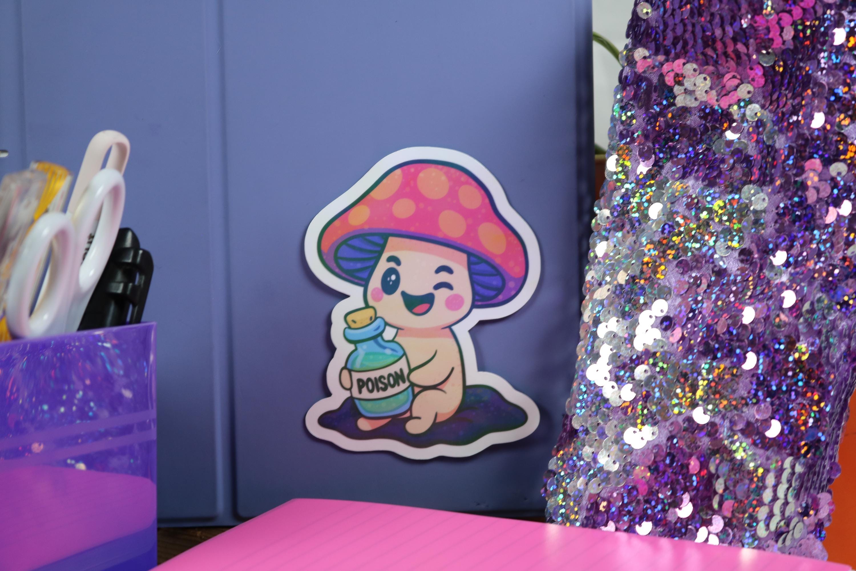Poison mushroom cutie sticker – 3” of deadly adorableness