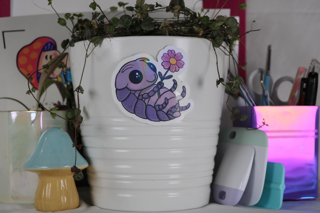 Isopod love bug sticker – 3” of pure cuteness