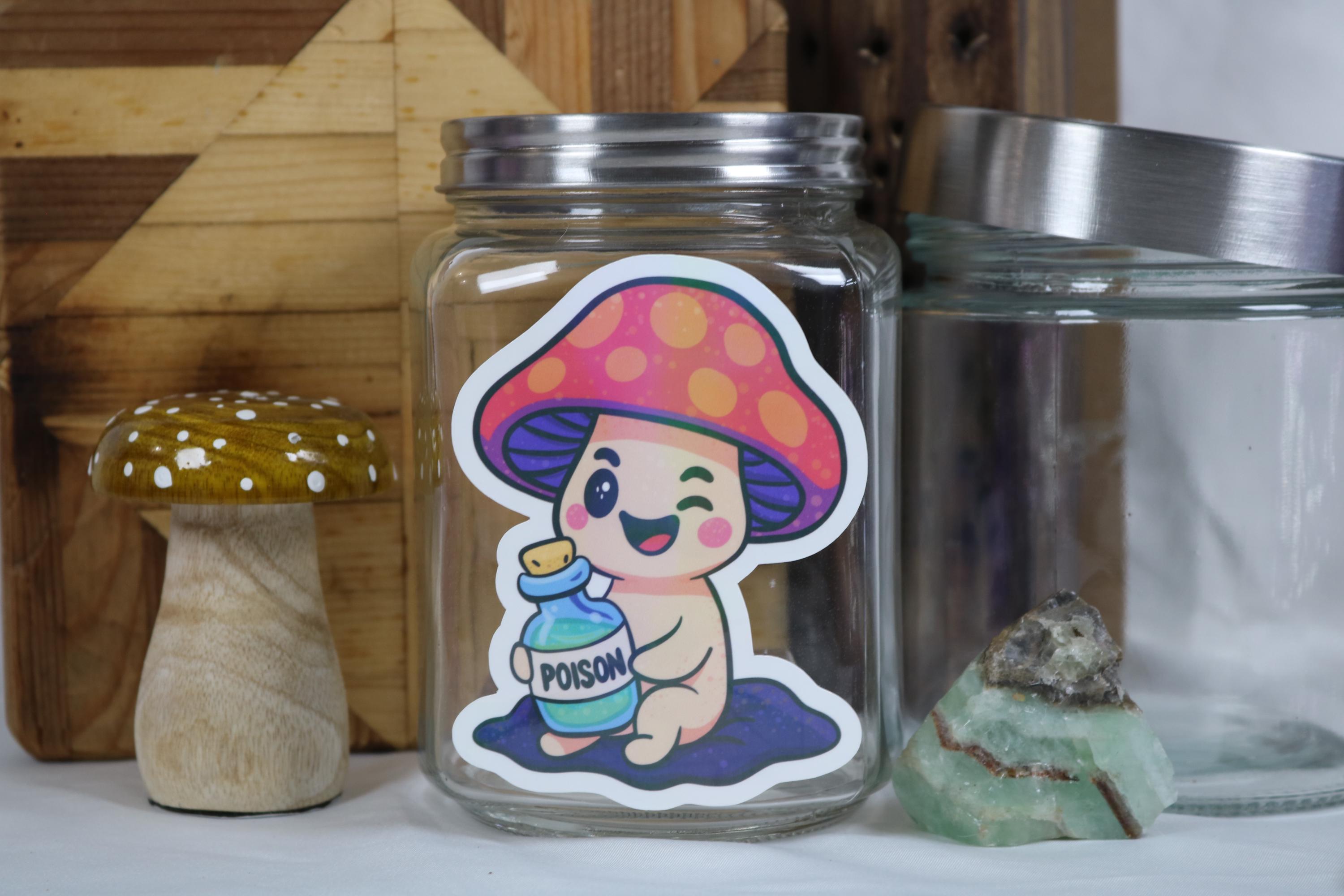 Poison mushroom cutie sticker – 3” of deadly adorableness