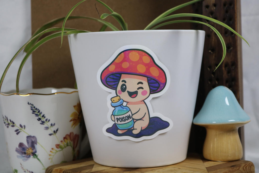 Poison mushroom cutie sticker – 3” of deadly adorableness
