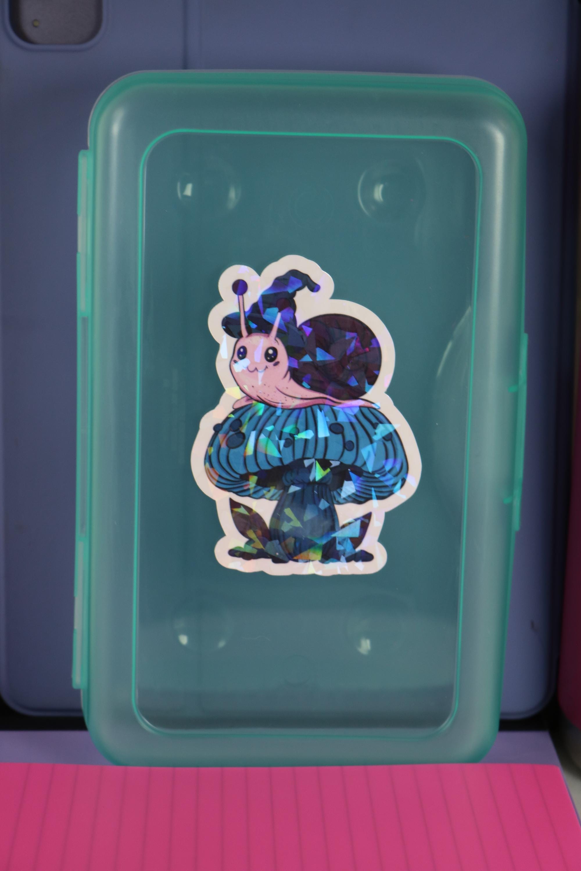 Witchy Snail Sticker: Pastel Goth Cottagecore - Holographic Options