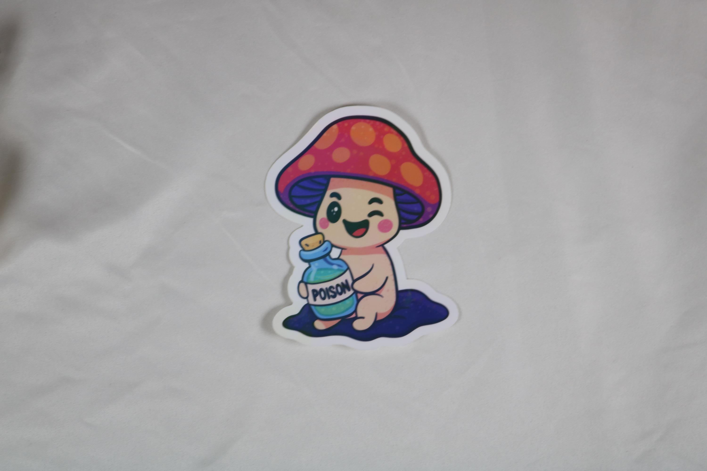 Poison mushroom cutie sticker – 3” of deadly adorableness