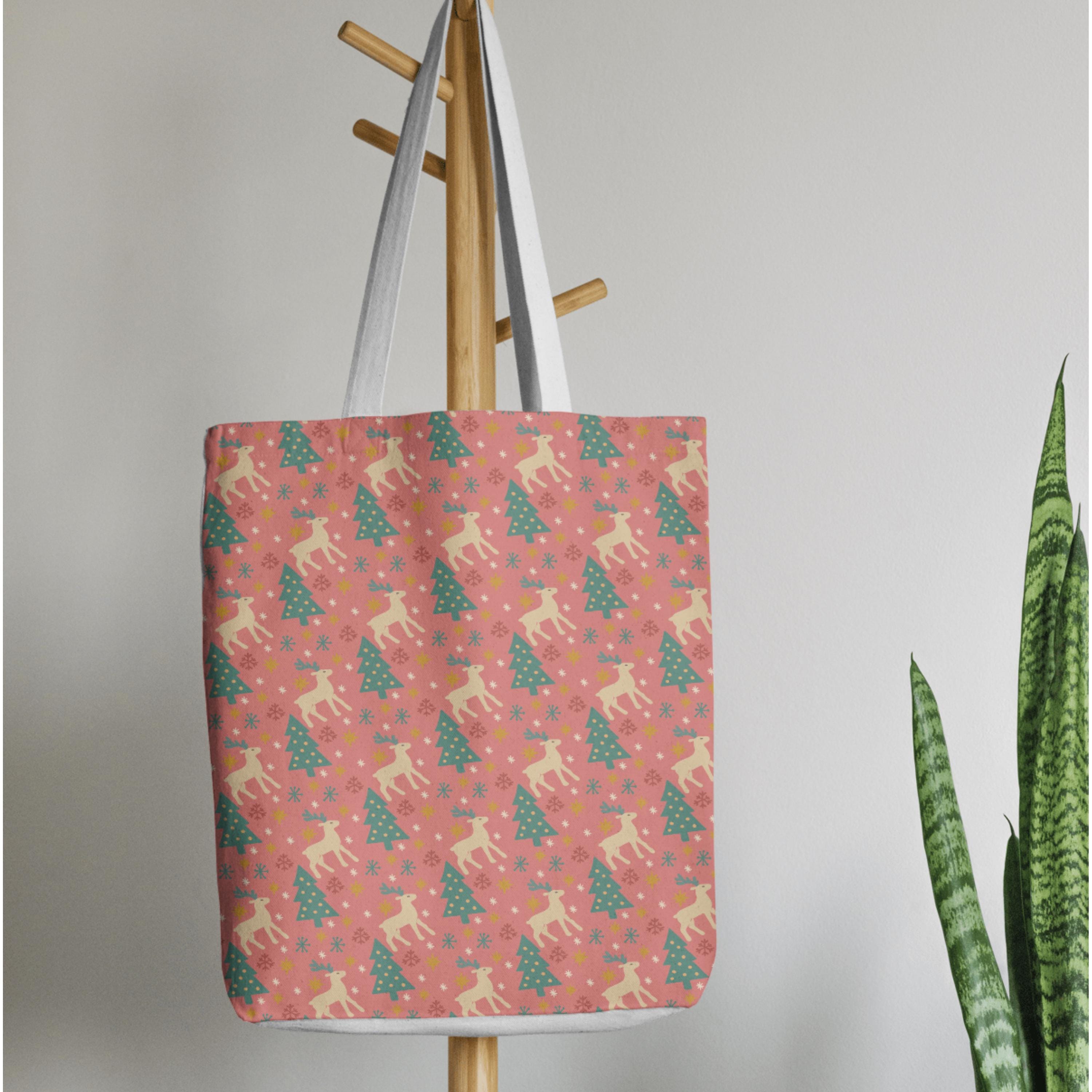 Reindeer and Christmas Tree Pattern: Sublimation Design (PNG)